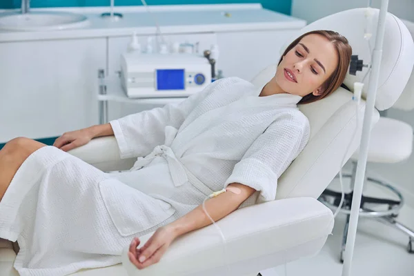iv therapy in office with patient